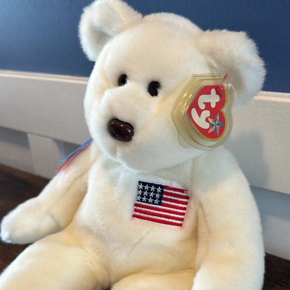 Liberty Bear Beanie Baby y2k 2000 USA Flag - Picture 2 of 6